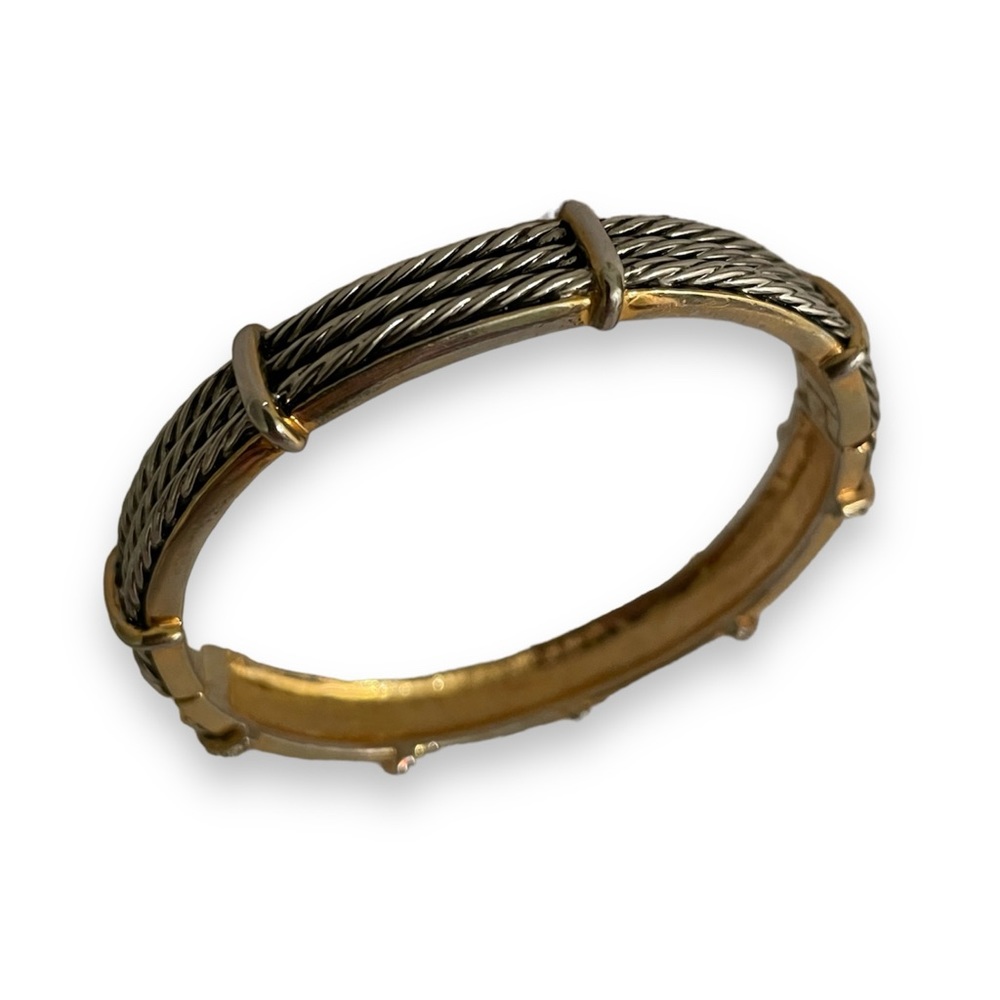 ★ Classic Cable Cuff Stacking Bangles ★ - Picture 8 of 10